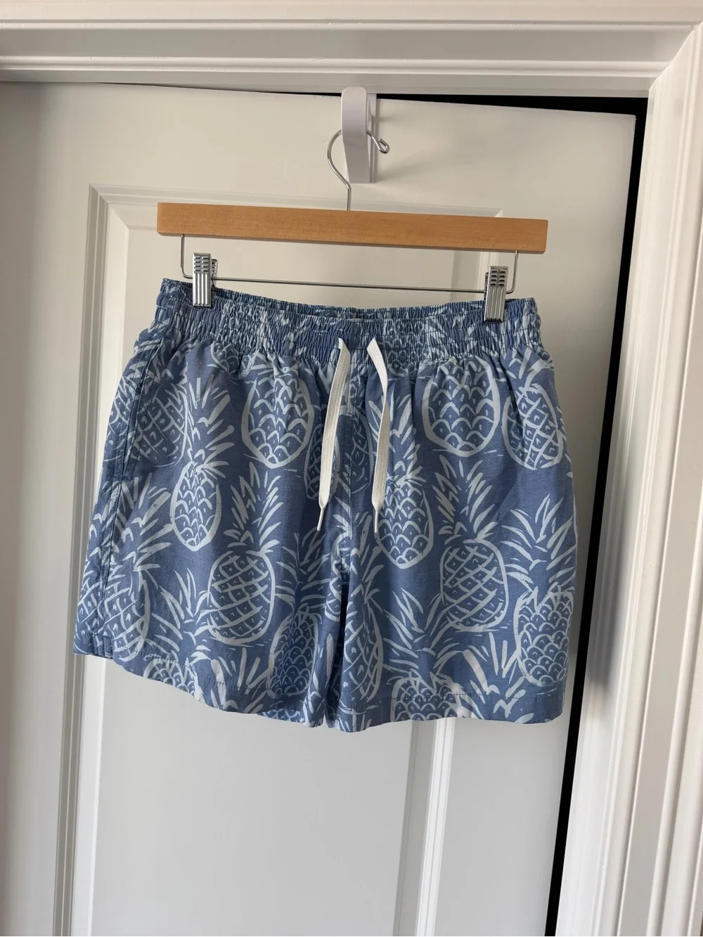 chubbies Light Blue Pineapple-Print Drawstring Shorts